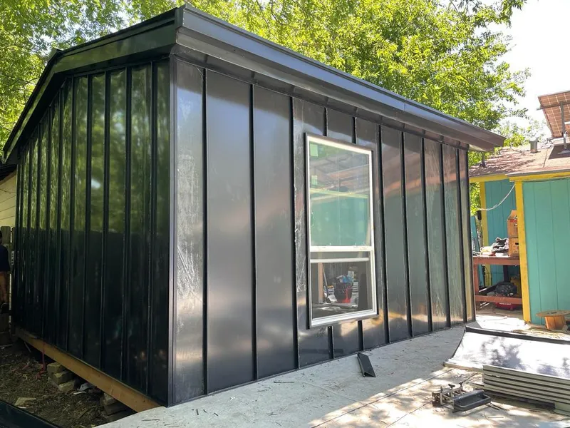 Black standing seam metal wall panels for Metal Roof Installation in Fairlawn